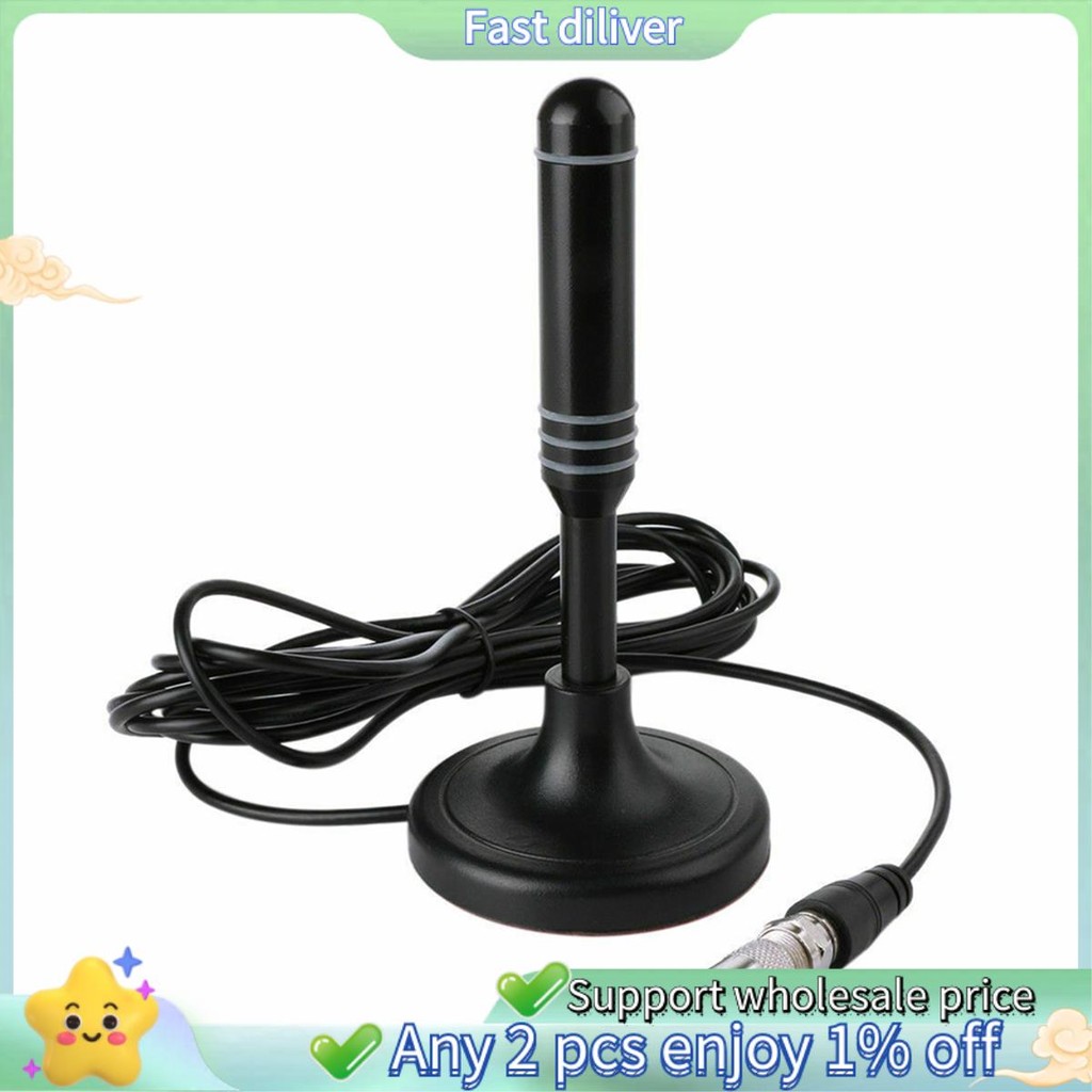 1 ชิ้นดิจิตอล HD Freeview เสาอากาศ HDTV เสาอากาศพลาสติกสีดํากันน้ํากลางแจ้งสําหรับ DVB-T DVB-T2 และ 