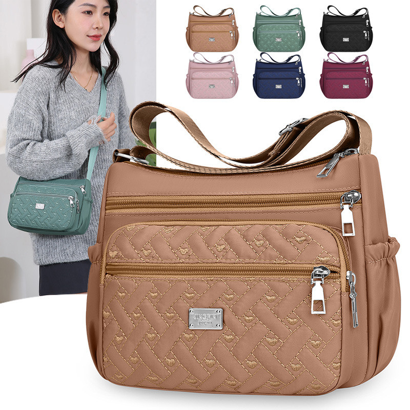 ขายดี กระเป๋าสะพายไหล่ หลายชั้น แฟชั่นคลาสสิก สไตล์เกาหลี สําหรับผู้หญิงวัยกลางคน