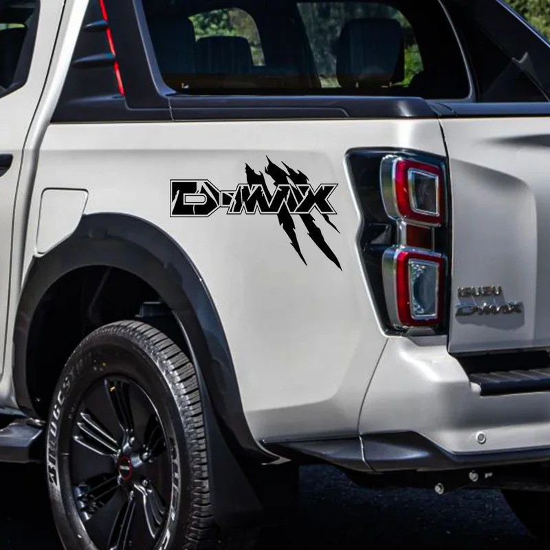 รถสติกเกอร์ด้านข้างสําหรับ Isuzu D-Max UTE LS SX Trim รถกระบะรถบรรทุกเตียงกราฟิก Claw จัดแต่งทรงผมตกแต่งฝาครอบรูปลอกอุปกรณ์เสริมอัตโนมัติ