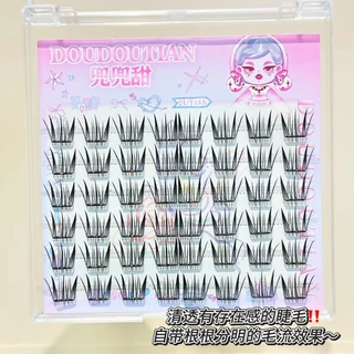 Snow Rose Lashes - ขนตาดอกทานตะวันแบบมีกาวในตัวกระดาษบางเฉียบ | No Glue No Removal Cluster Lashes สําหรับปาร์ตี้และกล้อง | ไม่แพ้ง่าย นํากลับมาใช้ใหม่ได้