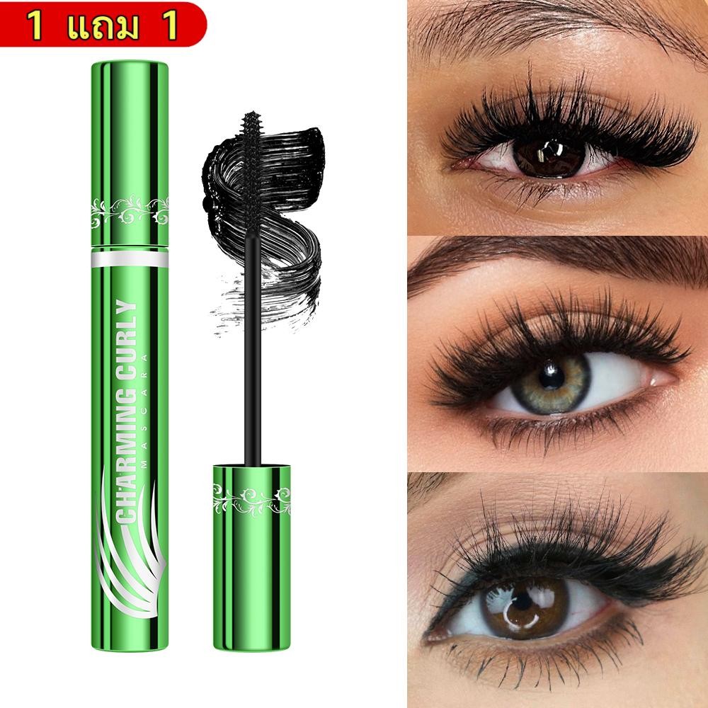 ( 1 แถม 1 ) มาสคาร่าเขียว  ขนตางอน ขนตายาว กันน้ำ ติดทน   จัดส่งในกรุงเทพฯ  แต่งขนตาให้ดูยาวและหนา สีดำ