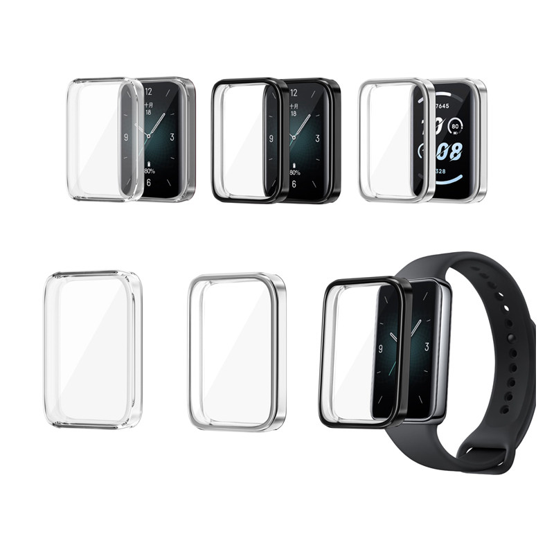 สําหรับ Honor Band 9 10 TPU เคสป้องกันกรอบด้วยไฟฟ้าเปลือกนิ่ม