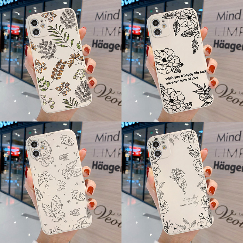 ดอกไม้ กรณี for Samsung A34 A35 A36 A53 A54 A55 A56 5G A32 A26 A25 A24 A23 A22 A16 A15 A14 A06 A05 S24 S23 S22 Ultra