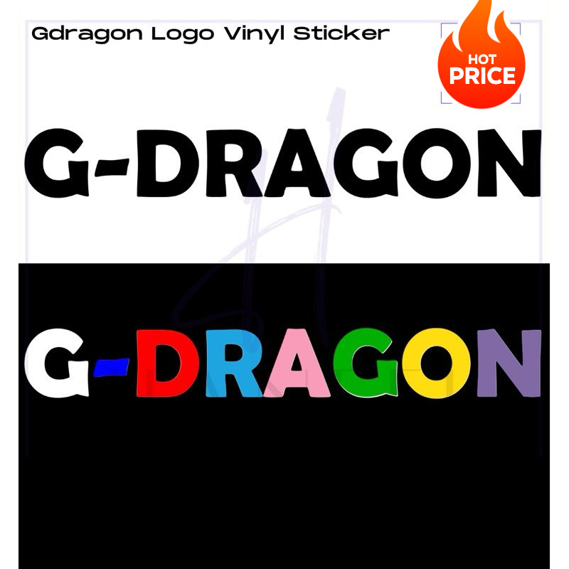 สติกเกอร์ G-DRAGON NAME Logo Bigbang design vinyl sticker ( Die-cut)