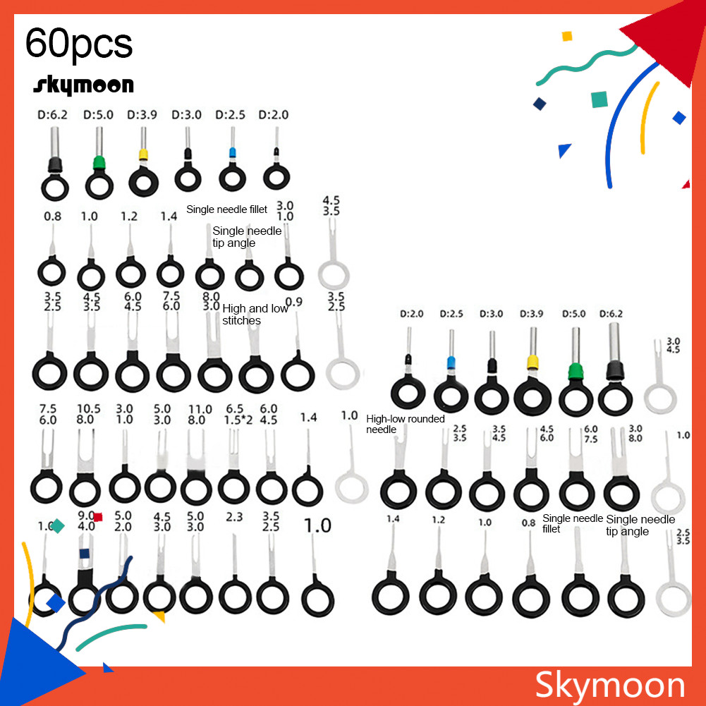 Skym * 36/41/59/60 ชิ้นรถ Terminal Removal เครื่องมือสายไฟ Crimp Connector Extractor Pin