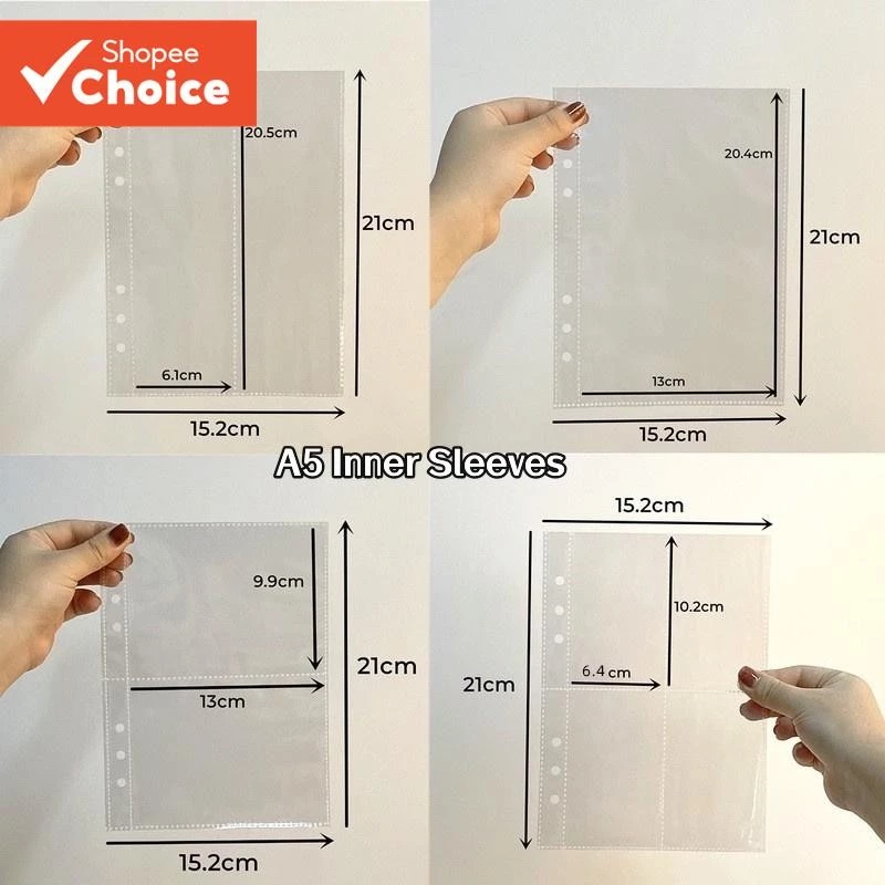 กระเป๋าเก็บภาพ A5 Binder แขน 1/2/4P อัลบั้มภาพเติมการ์ดด้านใน Photocard ตกแต่งบ้านอัลบั้มรูปหน้า Storage-10 ชิ้น/เซ็ต