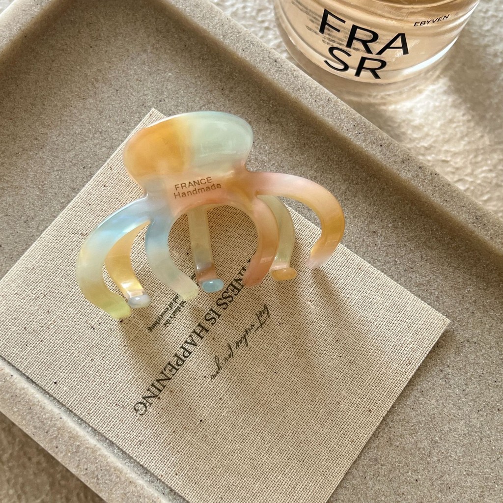 โคโวอิ สไตล์ใหม่ สีอะซิเตทฟักทอง ฉลามคลิป กิ๊บติดผม หวานน่ารัก สำหรับด้านหลังหัว - รูปที่ 5