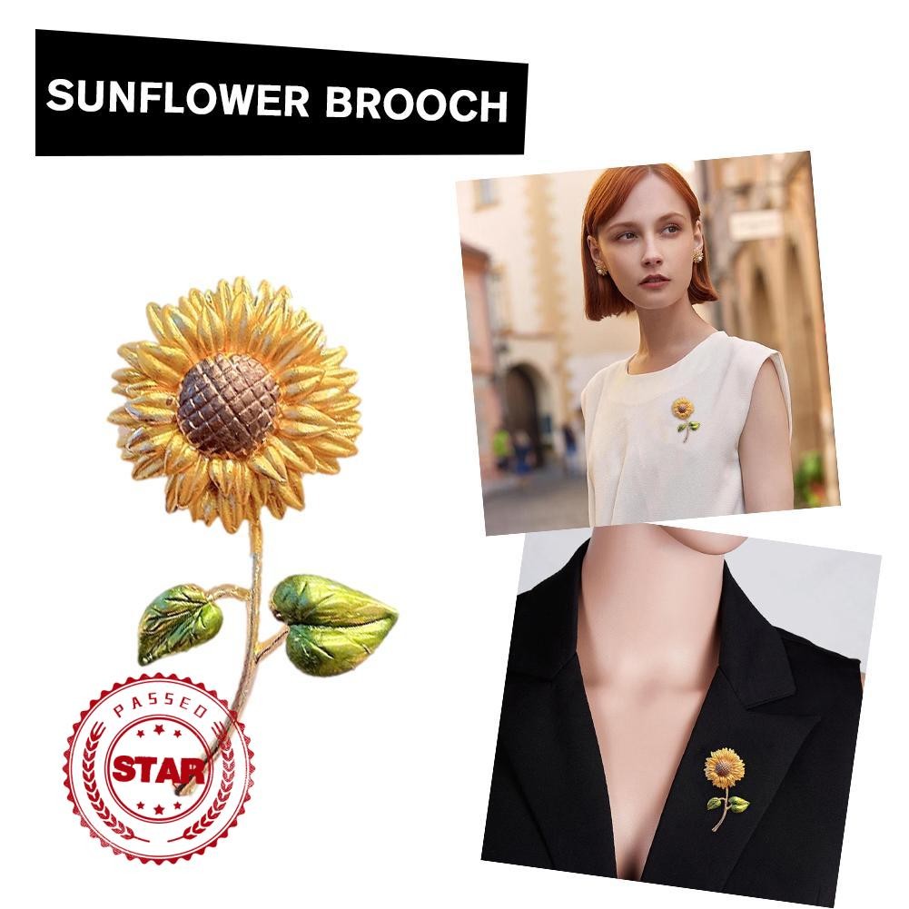 เข็มกลัดดอกทานตะวันลายดอกไม้ เข็มกลัด INS เข็มกลัดป้ายดอกทานตะวัน A0C4