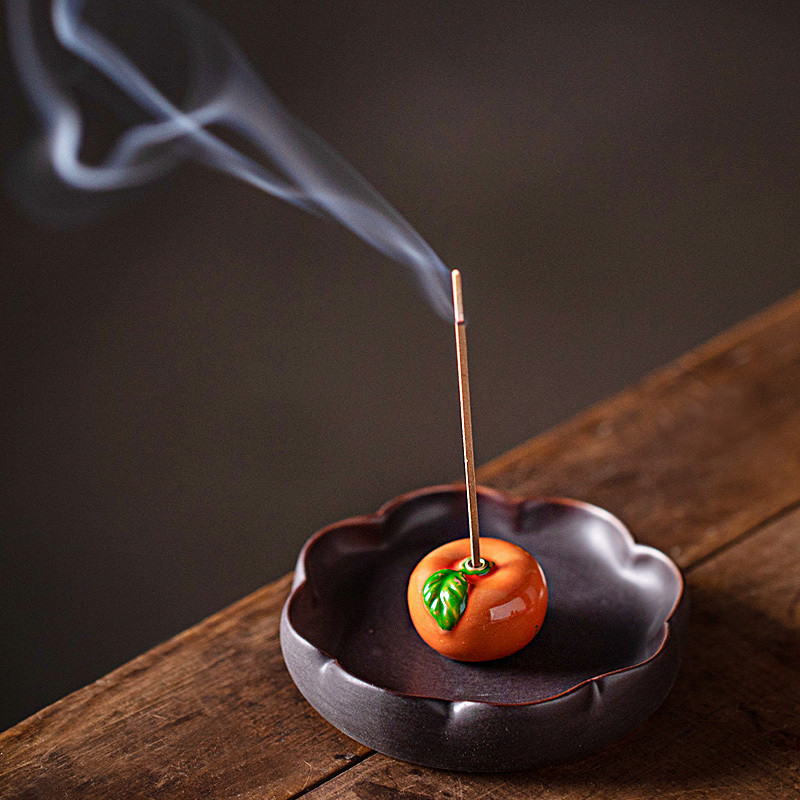 香插cinผู้ถือense Fruits 充电动香线香室内书房间水果水果水果灯充电视大6.6เครื่องประดับหอมบ้านสร้างสรรค์25.