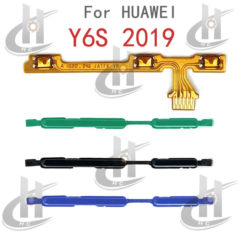 สําหรับ Huawei Y6S 2019 ปรับระดับเสียงด้านข้างปุ่ม Flex Cable Keys ปุ่มปิดระดับเสียงขึ้นและลงปุ่มด้านข้างอะไหล่ทดแทน