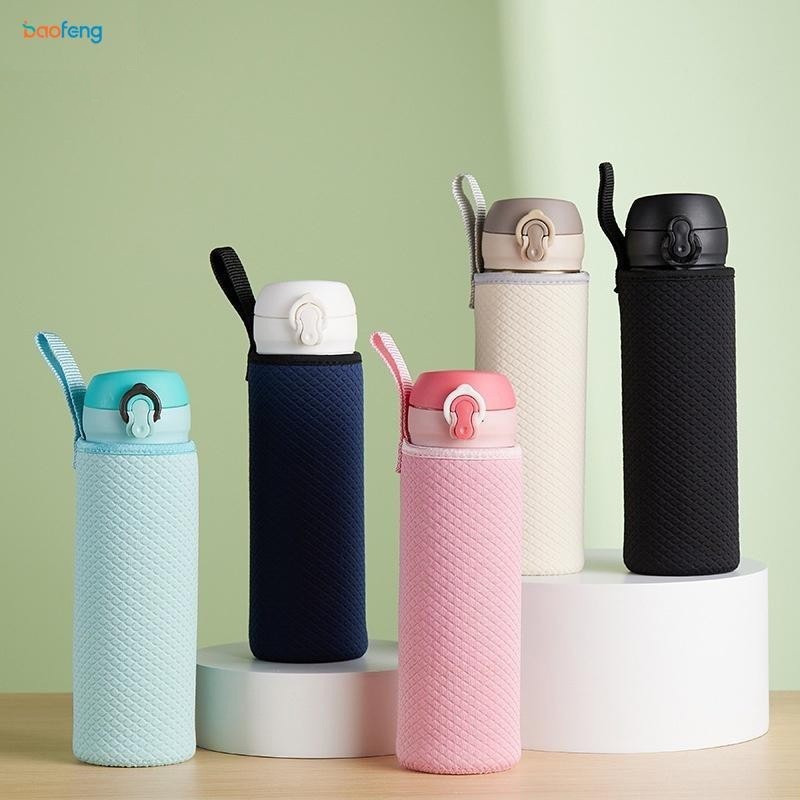 ขวดน้ํากระเป๋าแก้วกรณีผู้ถือกระเป๋าแบบพกพา Aquaflask ถ้วยแขนขวดน้ําฝาครอบฉนวนแขนกระเป๋า