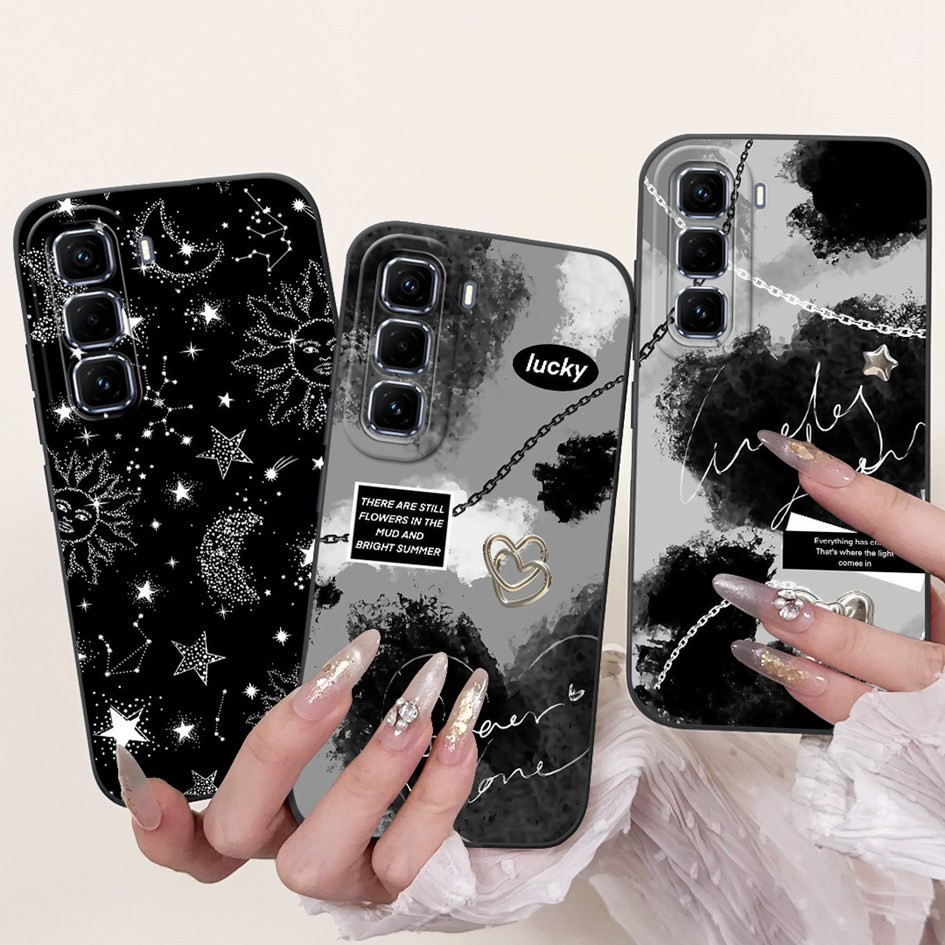 ฝาครอบป้องกันเต็มรูปแบบสําหรับ Infinix Hot 50 Pro Plus 4G ปลอก Luxury Space Sunset ฝาครอบซิลิโคนอ่อนนุ่มสําหรับ Infinix X6880 X6881 Shell