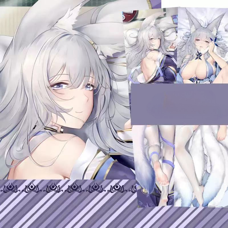 อะนิเมะ Azur Lane Shinano หมอนคู่พิมพ์หมอนตกแต่งสําหรับเบาะรองนั่งเตียง Dakimakura