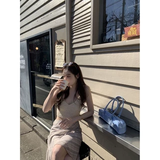 Veewink พร้อมส่งจากกทม skirt กระโปรงยาว เอวสูง ชีฟอง แฟชั่น เข้ารูป สไตล์วินเทจ ฤดูร้อนสําหรับสตรี