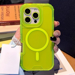 หรูหราเคลือบไร้สายชาร์จเคสโทรศัพท์สําหรับ ไอโฟน 11 12 13 14 15 16 บวกแม่เหล็กกันกระแทกกันชนกรณีปก