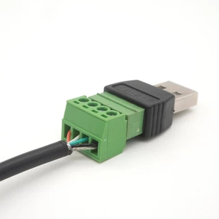 Obliging USB2 0 ชายเป็นเทอร์มินัลบล็อกอะแดปเตอร์ไม่จําเป็นต้องบัดกรี 4Pin Connectors