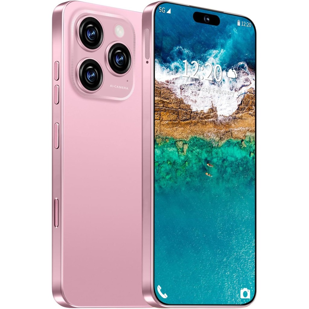 สมาร์ทโฟน 16 ProMAX 12+512GB ปลดล็อค, สมาร์ทโฟนหน้าจอ HD ขนาด 7 นิ้ว ปลดล็อค, แบตเตอรี่ 7000mAh Android 13