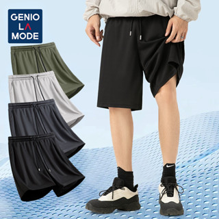 GENIO LAMODE กางเกงขาสั้น ผู้ชาย กางเกงกีฬา ออกกำลังกาย ผ้าเ…
