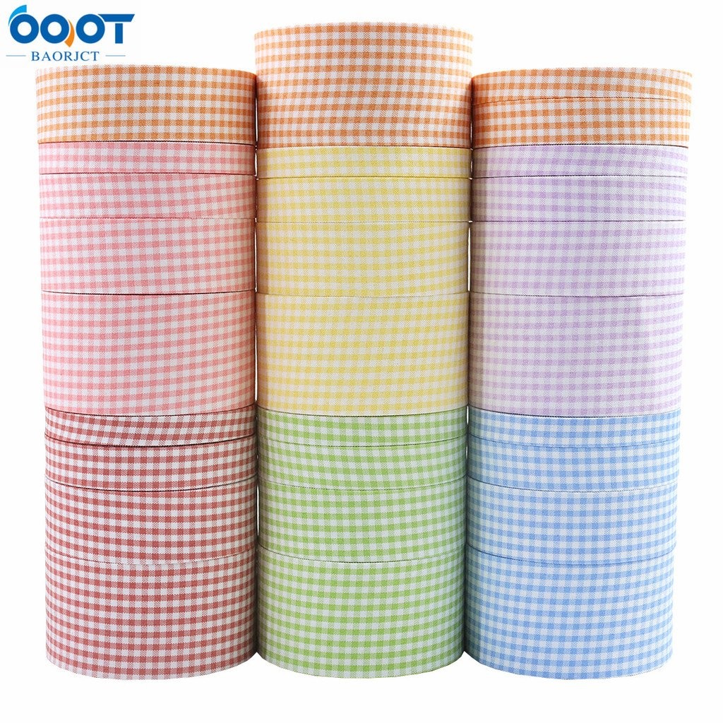 ริบบิ้นผ้าลายตารางยาว 1 เมตร (จัดส่งจากจีน) ริบบิ้นผ้าลายตารางขนาดเล็กสำหรับทำโบว์ DIY อุปกรณ์เสริมผม เนคไท เสื้อผ้า ริบบิ้นผ้าฝ้าย