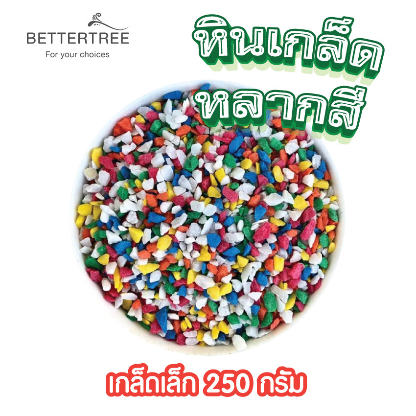 หินเกล็ดหลากสี ปริมาณ 250 กรัม หินสี หินกระบองเพชร หิน หินตกแต่ง