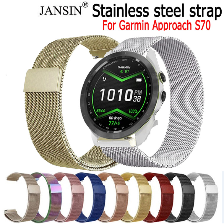 สาย สำหรับ Garmin Approach S70 47mm สายนาฬิกาสแ ตนเลส สำหรับ Garmin Approach S70 42mm Smart Watch สม