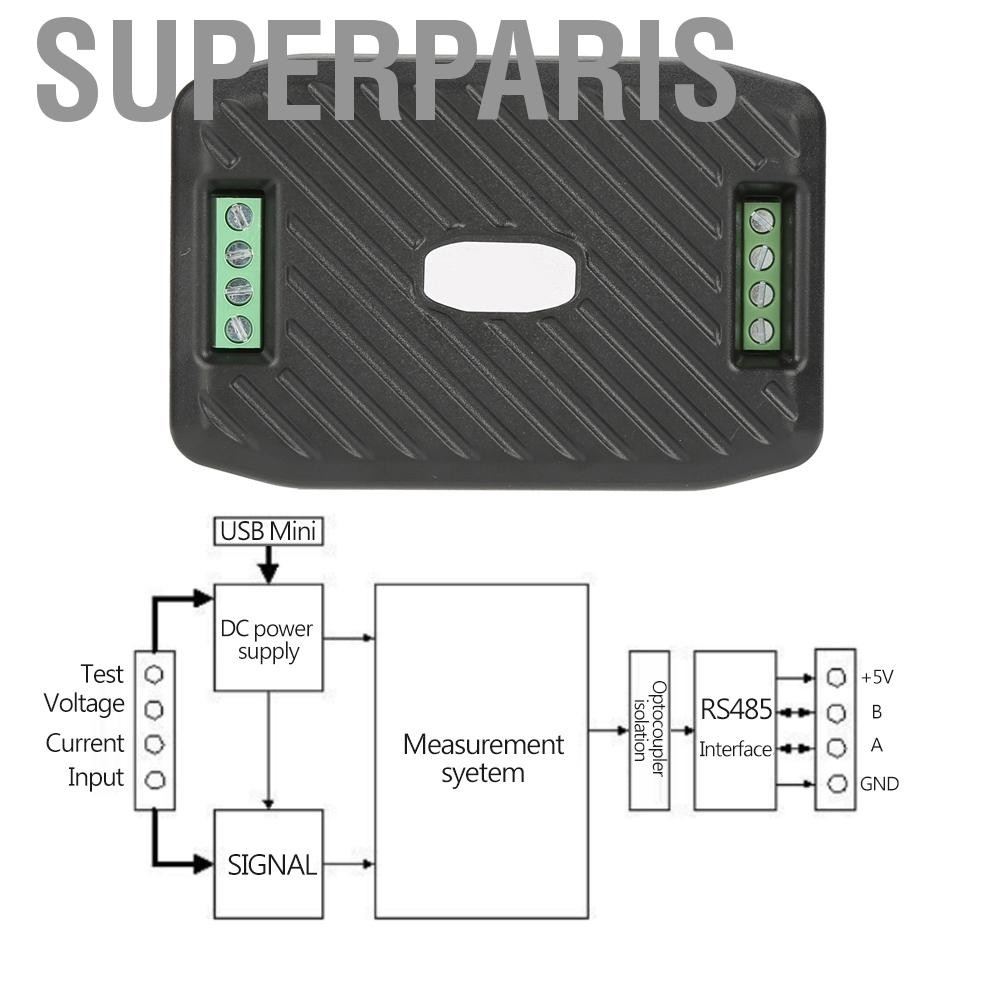 Superparis DC AMP METER พร้อมแรงดันไฟฟ้าวัตต์ (PZEM-017)