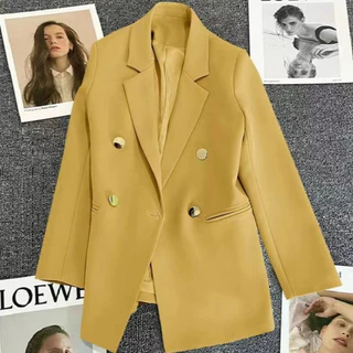 (พร้อมส่ง) รุ่น(A - Blazerกระดุมทอง) เสื้อสูท ผู้หญิง รุ่นใหม่ ดีเทลกระดุม โคเรียสุด ซับในทั้งตัว ผ้าดี
