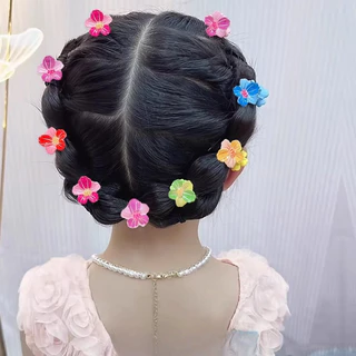 เด็กเด็กที่มีสีสันกระต่ายเชอร์รี่สตรอเบอร์รี่กิ๊บคลิปด้านเรียบคลิปอุปกรณ์ผม5ชิ้น