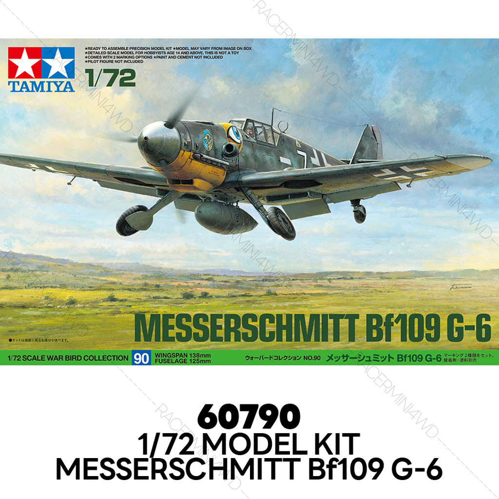 TAMIYA 60790 1/72 Model Kit Messerschmitt Bf109G-6