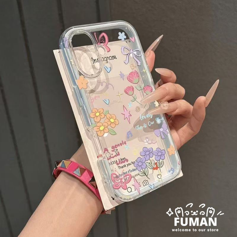 ฤดูร้อนดอกไม้ผีเสื้อเคสโทรศัพท์สําหรับ iQOO Z9 Turbo Z9X Z8 Z8X Z7 Z7X Z7i Z6 Lite Z5X Z5 Z3 5G 4G ปลอกใสสีทึบขอบกันกระแทกนุ่มปกหลัง