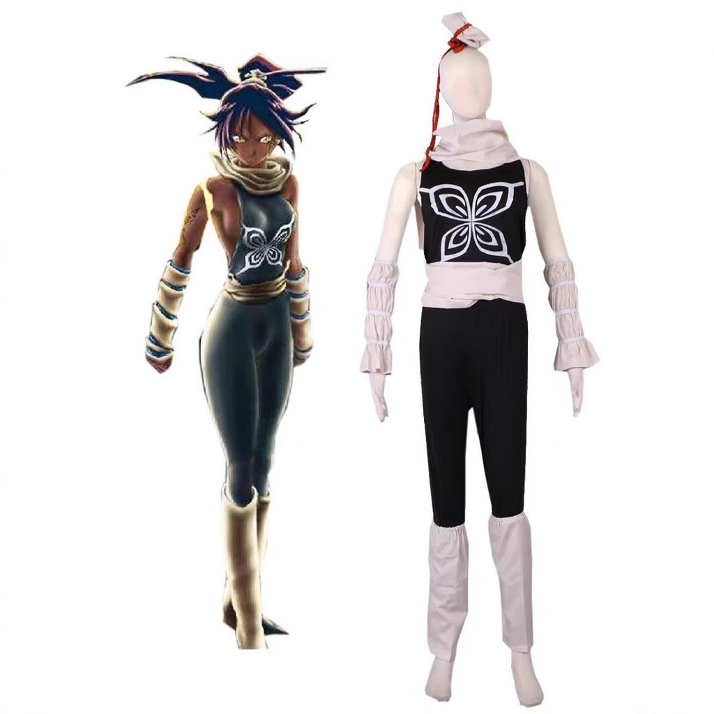 คอสเพลย์เครื่องแต่งกาย Shihouin Yoruichi จาก bleach เสื้อผ้าสำหรับการคอสเพลย์และการประดับตกแต่งปาร์ต