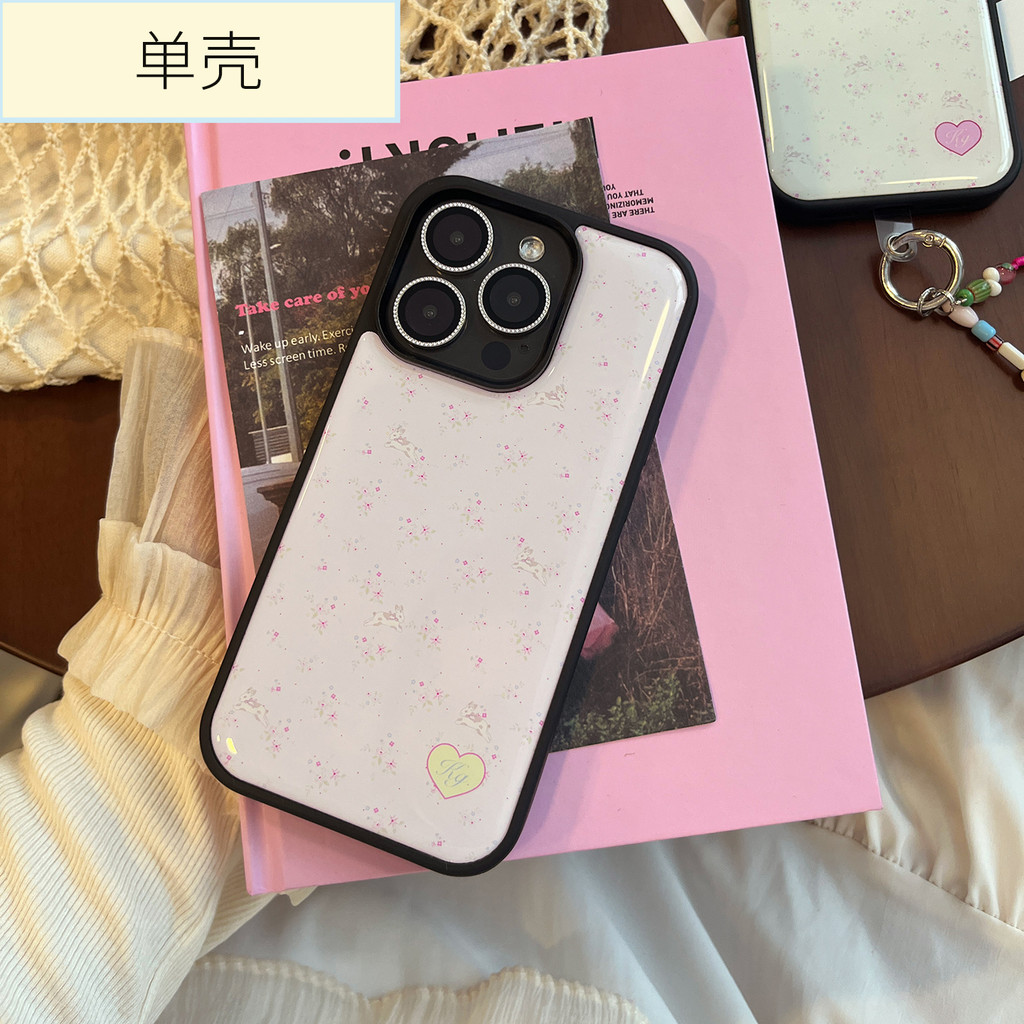 Huiwanju Secret Garden เหมาะสําหรับ iPhone13Pro ขอบดํา Epoxy เคสโทรศัพท์มือถือ ip15ProMax/14/16plus จะไม่ตีเคสเกาหลีสดขนาดเล็ก - รูปที่ 4