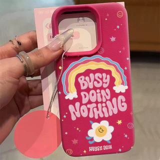 เคสมือถือ For iPhone 16 Pro Max เคสนิ่ม TPU สีลูกกวาด ดอกไม้สีรุ้ง👉For iPhone 11 15 14 13 12 Pro X XS max XR 7 8Plus เคส