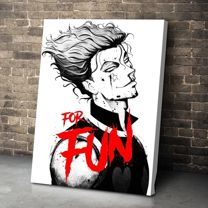 Hunter X Hunter Anime Hisoka Canvas Painting  HD Printed Modular Wall Art Poster for Living Room  Mo