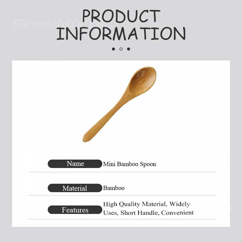 💕SW💕 ช้อนไม้ไผ่ขนาดเล็ก ช้อนกาแฟ ช้อนขนม ช้อนปรุงรสไอศกรีม ช้อนหางแหลม ถูกสุดๆ - รูปที่ 4