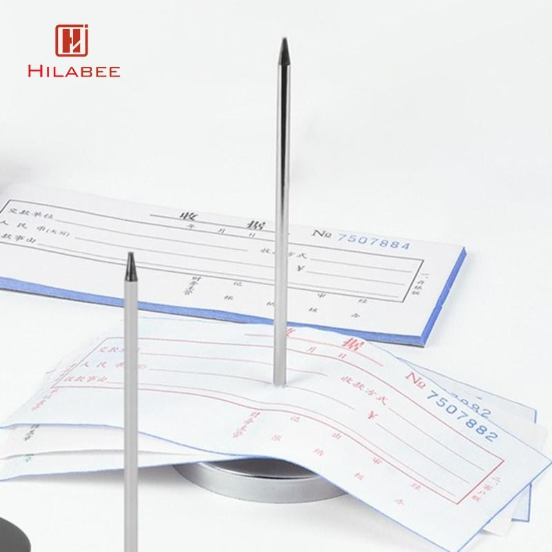 [hilabee] ที่ใส่ใบเสร็จ Bill Fork โลหะทนทานใบเสร็จรับเงิน Stick Ticket Fork Stand Memo Holder Spike for Kitchen Office ร้านอาหารเดสก์ท็อป