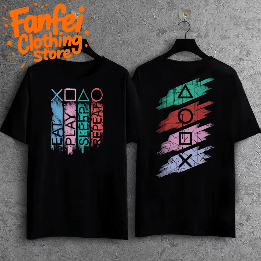 (จัดส่งตลอด 24 ชั่วโมง)Fanfei Street สวมใส่ผู้ชาย High-End เสื้อยืดแขนสั้น เสื้อยืดแนว