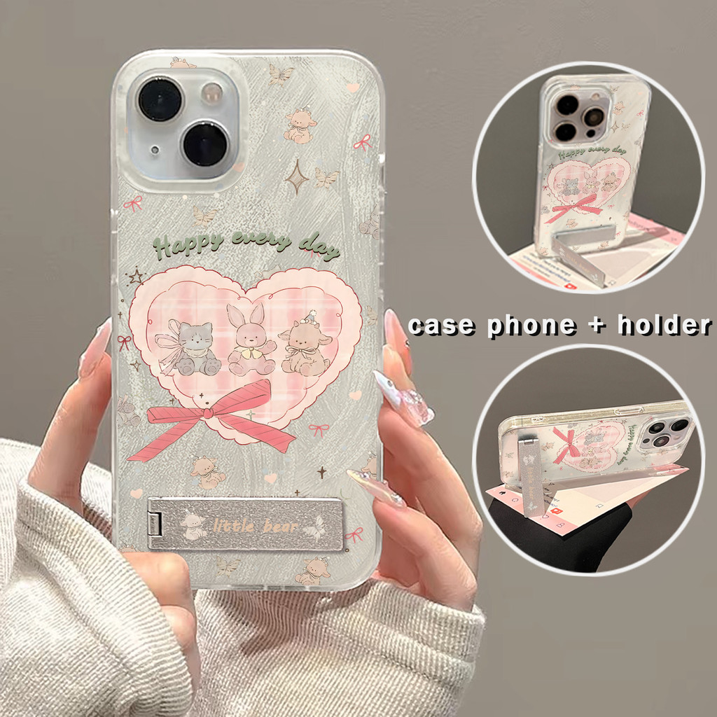 HP Phone holder Case ใช้ได้กับ OPPO A17 A3S Cellphone casing A15 A16 A60 A54 A57 OPPO A53 A58 A1K OP