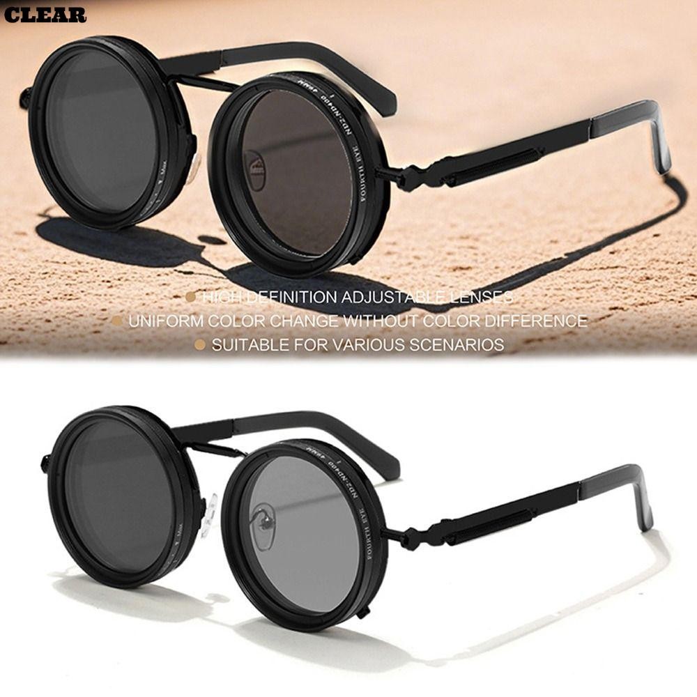 CLEAR0 แว่นตาลดแสงแบบปรับได้, ND Filter ND2-400 แว่นกันแดดโพลาไรซ์, ขับรถแว่นตา UV400 9 ระดับ