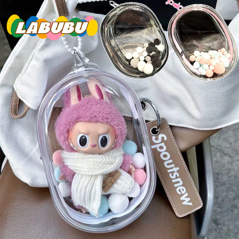 พร้อมส่ง🔥ลาบูบู รุ่นที่ 3 กระเป๋าเก็บตุ๊กตา กล่องเก็บตุ๊กตากลางแจ้ง กล่องเก็บตุ๊กตา PVC ใส กันฝุ่น สําหรับห้อยตุ๊กตา