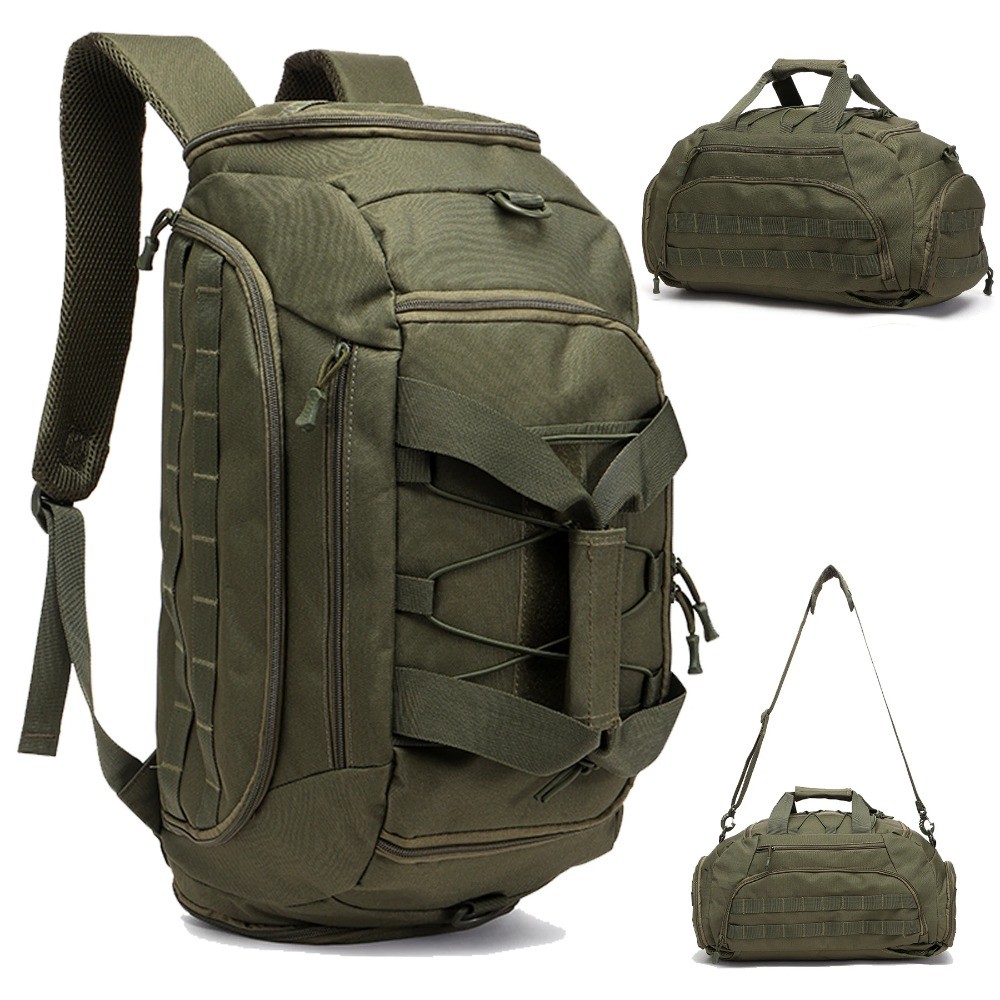 3-in-1 ยุทธวิธีกระเป๋าเป้สะพายหลังช่องรองเท้าเปิดประทุน Duffel กระเป๋าสะพายสําหรับผู้ชายผู้หญิง WeekenderTravel Overnight กระเป๋า ราคา ถูกที่สุด ดีลบีเคเค แกลเลอรีภาพที่ 4
