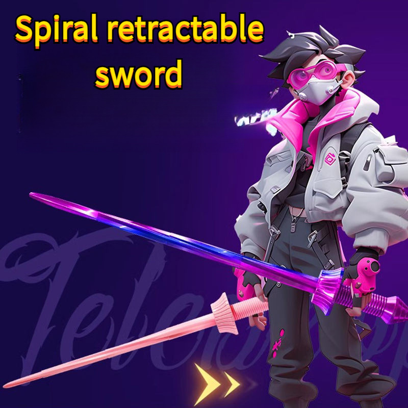 เกรดพรีเมียมXCool Gravity Telescopic Spiral Sword Telescopic Knife ใหม่ดาบซามูไรแผงขายของริมถนนตลาดก