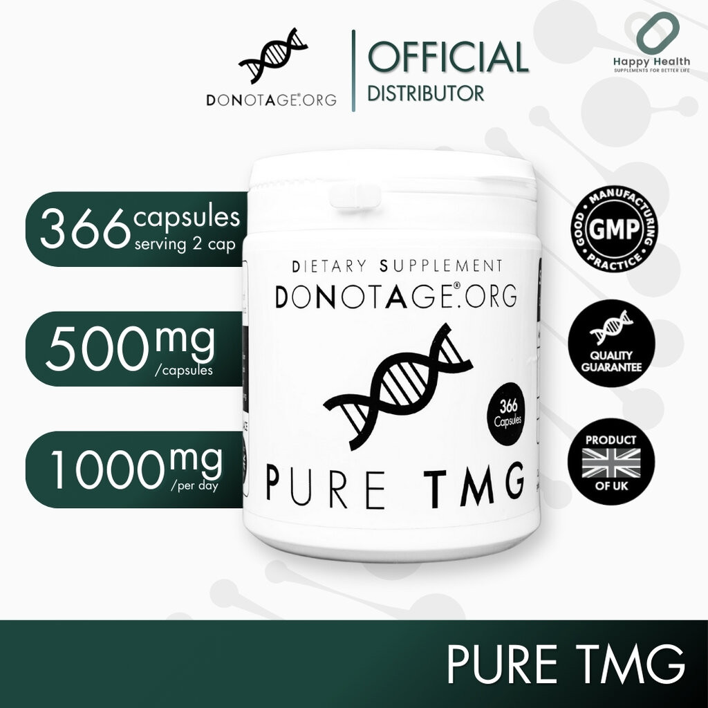 TMG (366 แคปซูล) Do Not Age 1000 mg. ช่วยเสริมการทำงาน NMN เพิ่ม NAD+ ชะลอวัยเซลล์ ต้านชรา