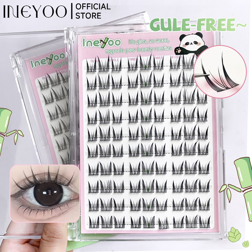 Ineyoo ไม่มีกาวต้องการ Wispy Eyelash Extensions10 แถว PAND-22