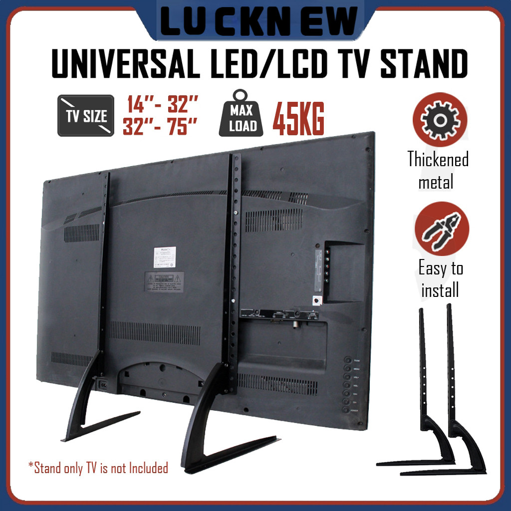 Universal Kaki Tv Stand 14-42 / 32-75 นิ้ว Samsung LG Sharp ปรับขาฐานสําหรับ LED LCD Monitor Bracket