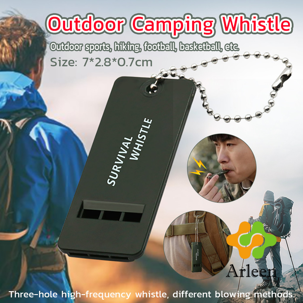 Arleen นกหวีดความถี่สูง  พกพาสะดวก แบบแบน เสียงดังและเดซิเบลสูง Outdoor Camping Whistle