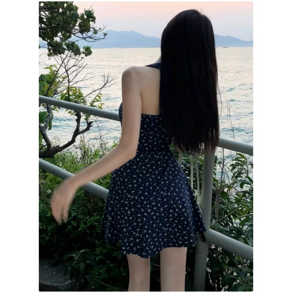 ความปรารถนาบริสุทธิ์สาวร้อน ลูกไม้การประกบกันชุด สไตล์ฮ่องกงย้อนยุคเชือกแขวนคอคอดอกไม้ห่อก้นกระโปรงสั้น จัดส่งในกรุงเทพฯ - รูปที่ 7