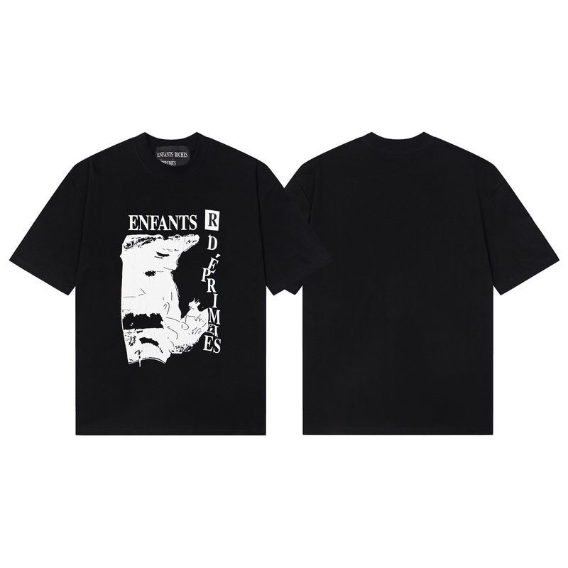 ERD Melancholy Fu รุ่นที่สองหลวมสบายๆ Cracks Mother Love พิมพ์ผ้าฝ้ายแท้รอบคอแขนสั้นเสื้อยืดผู้ชายผู