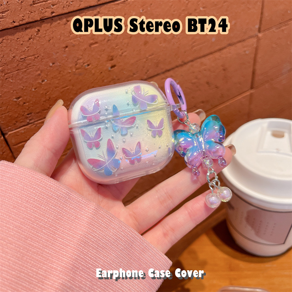 【Case Home】นําไปใช้กับ QPLUS Stereo BT24 เคส Case เคสหูฟัง การ์ตูนน่ารัก ซิลิโคนนุ่ม เคส เคสหูฟัง
