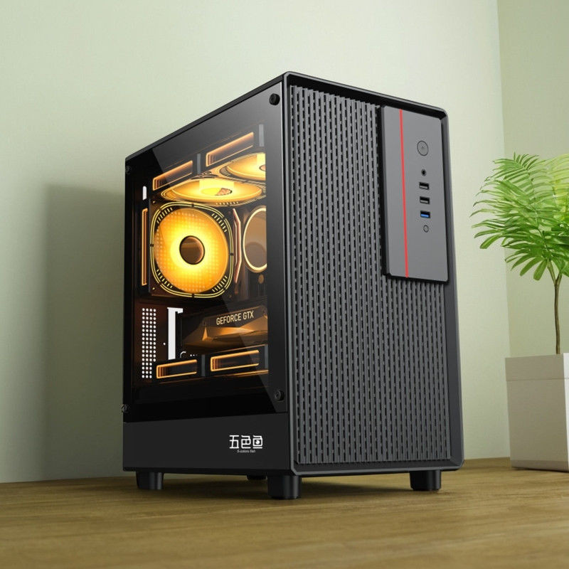 กล่องเคสกว้าง Xuanwu MATX สำหรับธุรกิจและสำนักงาน กล่องเปล่า กระจกเทมเปอร์เรียบง่าย USB 3.0